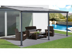 WALL 43 antracit + opl PC hlinkov pergola 4,35x3m