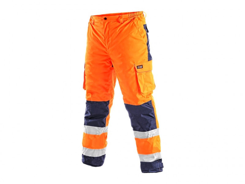 CXS CARDIFF Reflexní kalhoty zimní oranžové L
