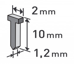 Høebíky 10mm, 1000ks, 2,0x0,52x1,2mm EXTOL