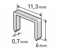 Spony 6mm, 11,3x0,52x0,70mm, 1000ks EXTOL PREMIUM