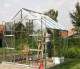 URANUS 6700 sklo 3mm 257x258cm skleník stříbrný + ZÁKLADNA