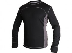 Tričko COOLDRY funkční, dlouhý rukáv pánské černo-šedé