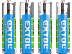 Baterie AAA mikrotužkové R03 1,5V zink-chloridové 4ks EXTOL