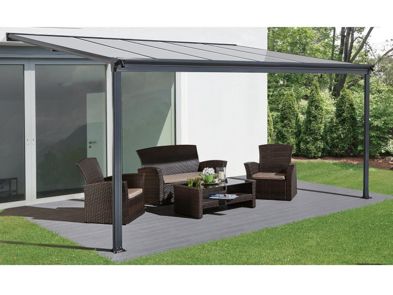 WALL 33 pergola hliníková 3 x 3,12 m - antracit + opál