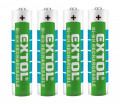Baterie AAA mikrotukov HR03 nabjec 1,2V 1000mAh NiMh 4ks EXTOL